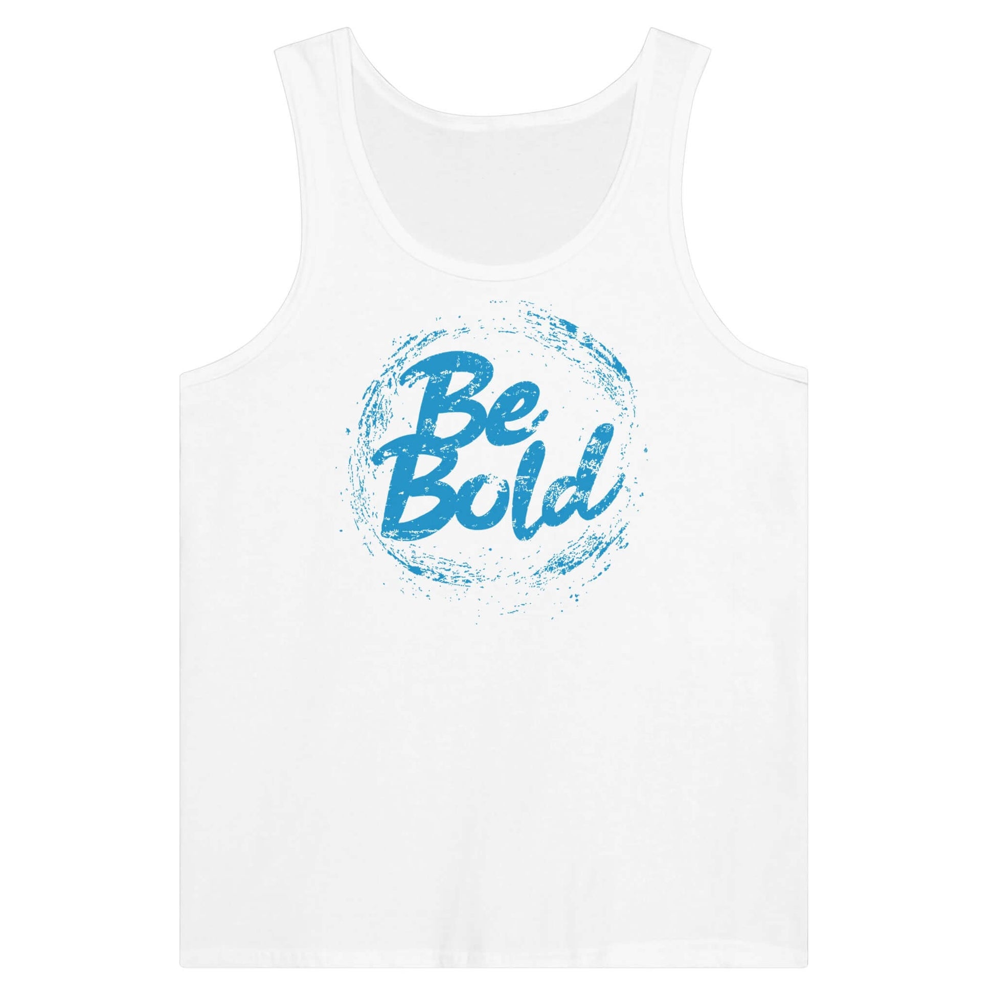 Be Bold Unisex White Tank Top