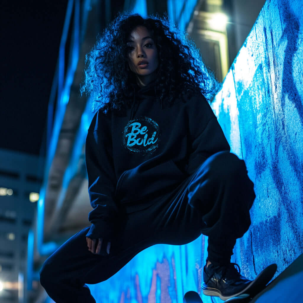 Be Bold Unisex Black Pullover Hoodie