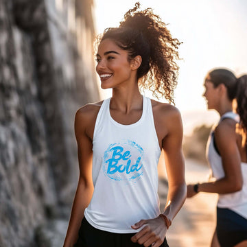 Be Bold Unisex White Tank Top