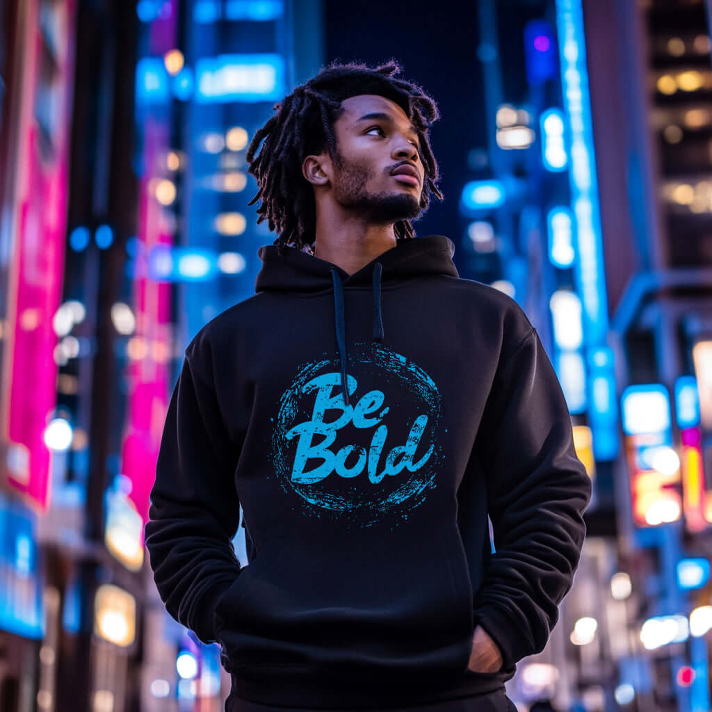 Be Bold Unisex Black Pullover Hoodie