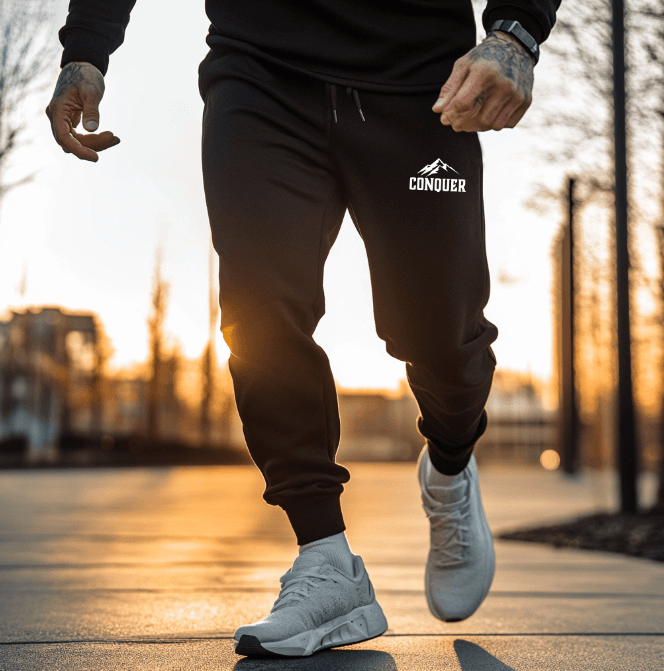 Conquer Men's Black Jogging Pants