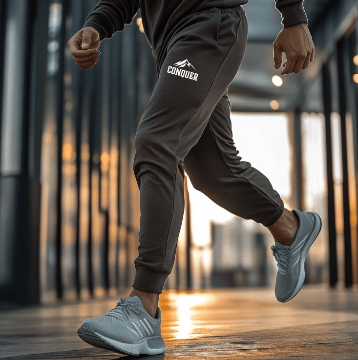 Conquer Men's Charcoal Jogging Pants